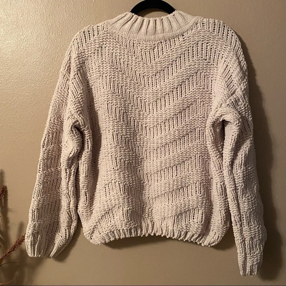 POL Cream Chevron knit Sweater small - Picture 8 of 12